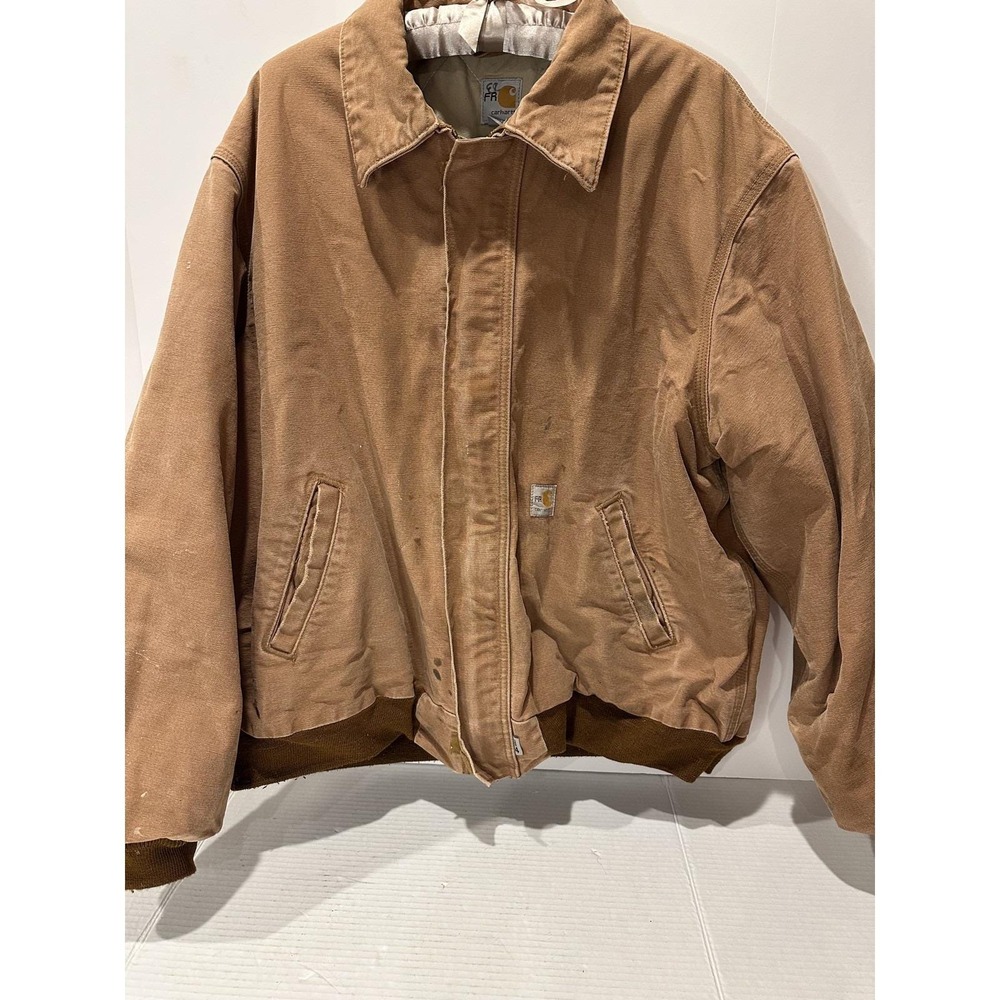 VINTAGE Carhartt FR Fire Resistant Jacket  Men's Size XL  Cool Distressing